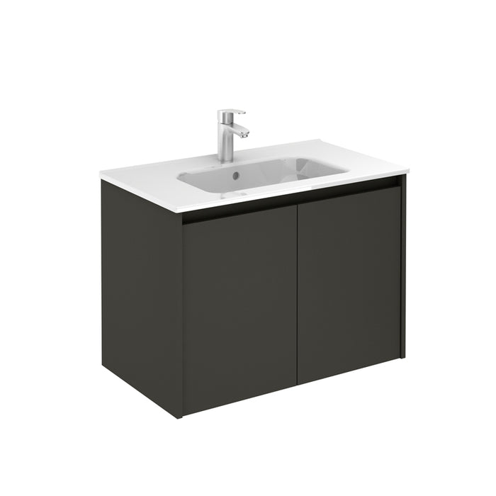 ROYO SANSA Furniture+Washbasin 2 Doors Glossy Anthracite