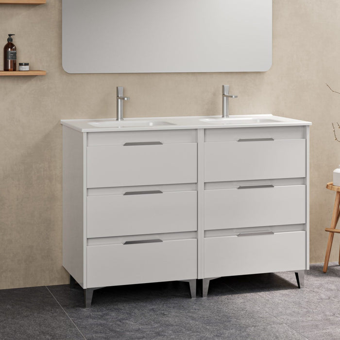 AMIZUVA C0073823 SUKI Furniture+Sink 6 Drawers 120 Glossy White