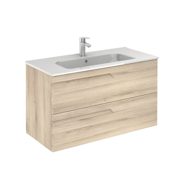 ROYO VITALE Bathroom Furniture with Sink 2 Drawers Beige Nature