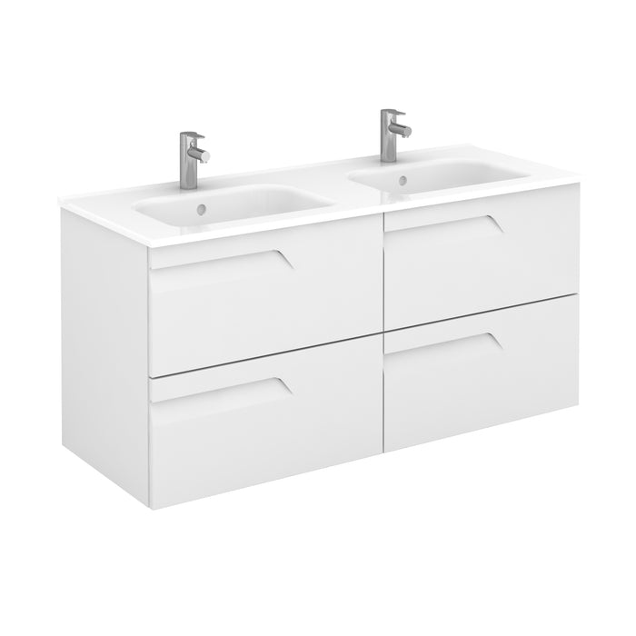 ROYO C0072602 VITALE Complete Bathroom Furniture Set 120 cm 4 Drawers Glossy White