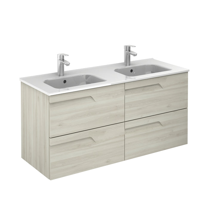 ROYO C0072406 VITALE Bathroom Furniture with Sink 120 cm 4 Drawers White Nature