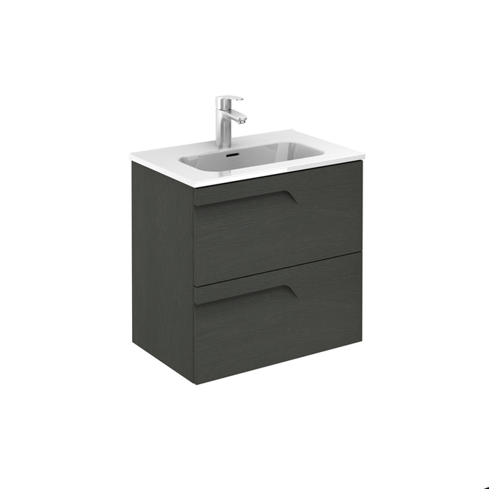 ROYO VITALE Bathroom Furniture with Sink Reduced Bottom 2 Drawers Gray Nature