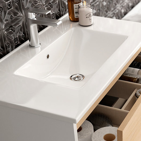 BATHME ONE Bathroom Furniture with Sink 80 cm Black