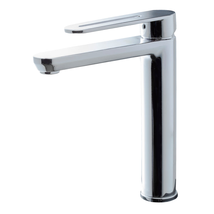 GALINDO 4634500 NINE Tall Basin Tap Open Handle Chrome with Semi-Automatic Outlet