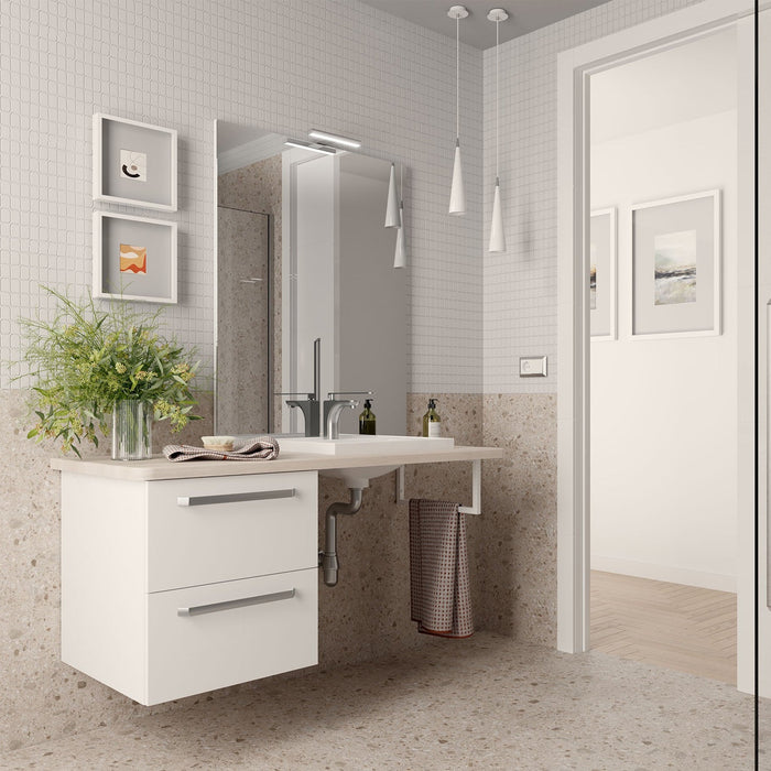 SALGAR 95233 PMR EASY BATH 1300 Complete Set Left Bathroom Furniture Reduced Mobility Natural Oak