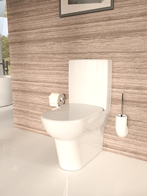 VALADARES 42551002 100 Complete Rimless Toilet White