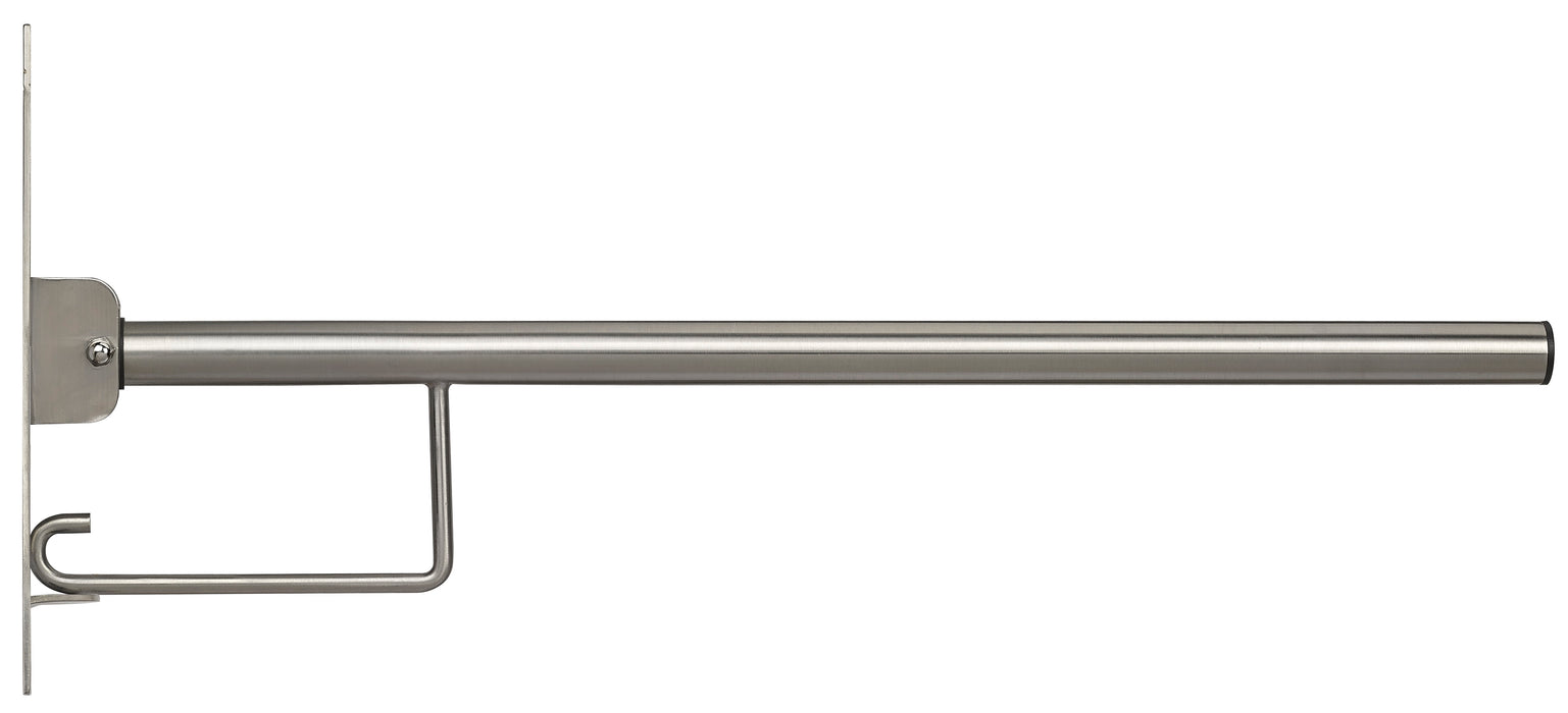 MEDICLINICS BG2730CS Vertical Swivel Folding Support Bar with Roll Holder Satin Stainless Steel