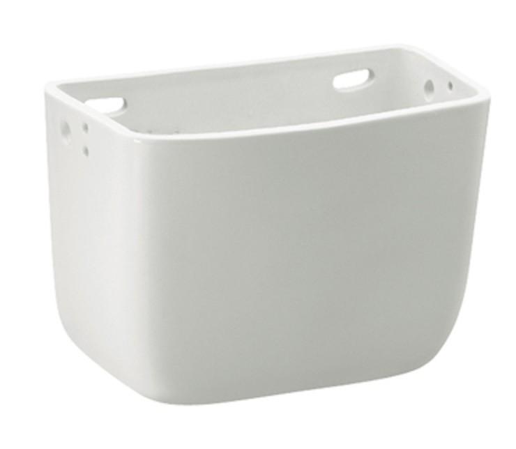 Inodoro de cisterna alta con tecnología rimless de 56 cm fabricado en  porcelana de color blanco