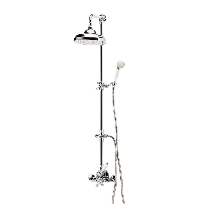 GALINDO 40049100 RETRO Thermostatic Shower Tap with Column with Chrome Accessories