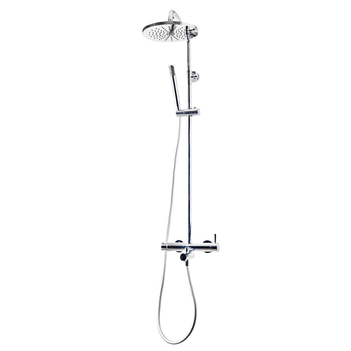 GALINDO 86550700 Column Bath-Shower Mixer With Theo Diverter Sprayer 250 mm and PVC Hose