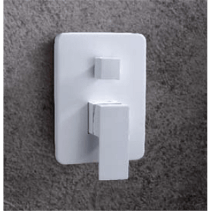 DUBLIN Matte White Single-Handle Built-In Shower Set Tap — Bañoidea