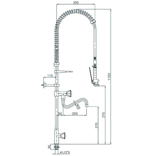 PRESTO 70565 Grifo Fregadero Industrial Monomando Cromo — Bañoidea