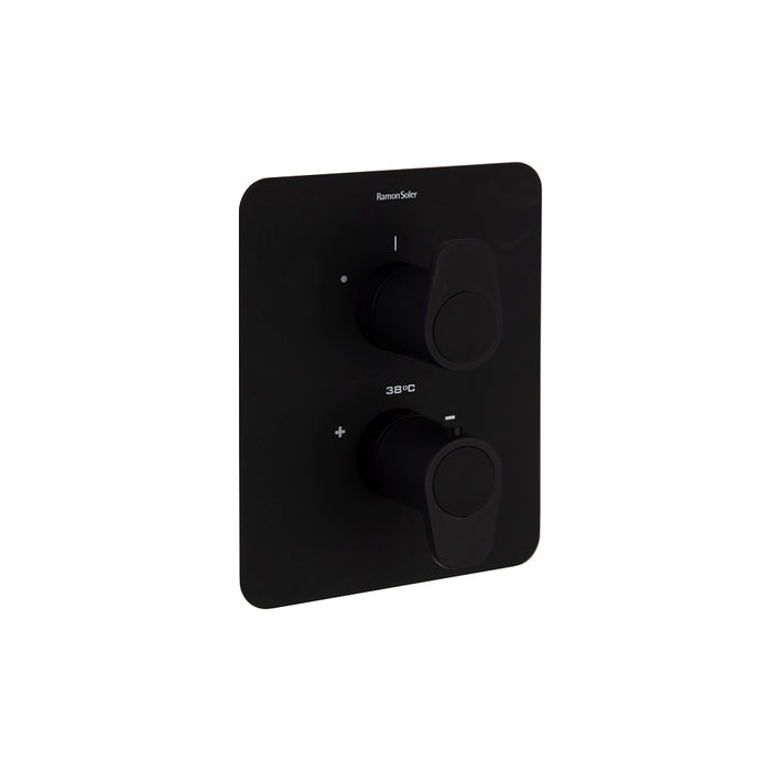 RAMON SOLER 368712SNM ALEXIA 2-Way Built-In Thermostatic Bath-Shower Tap Without Equipment Matte Black