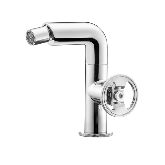 GALINDO 7966000 STREM Round Push-Button Bidet tap with Semi-Automatic Outlet