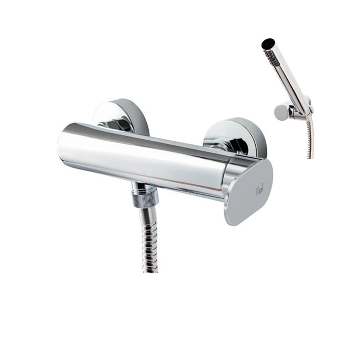 GALINDO 4643000 NINE Chrome Cylinder Shower Tap with Shower Accessories