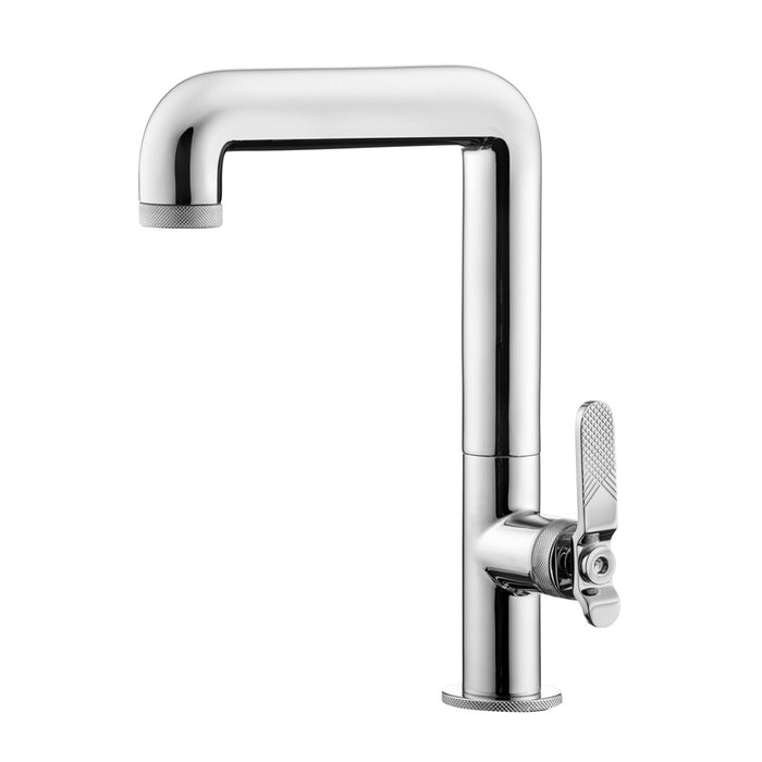 GALINDO 7974500 STREM High Lever Push-Button Basin Tap with Semi-Automatic Outlet