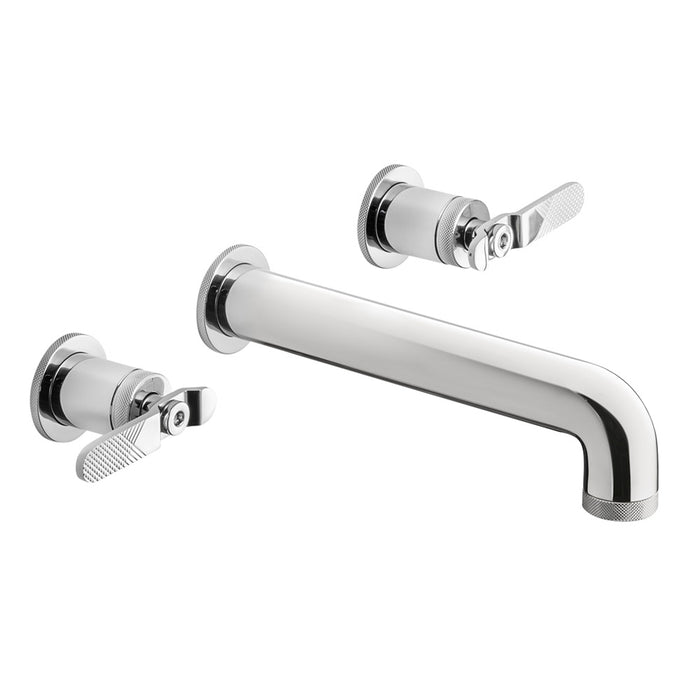 GALINDO 7975600 STREM Two-Handle Wall-Mounted Basin Tap Push-Button Lever