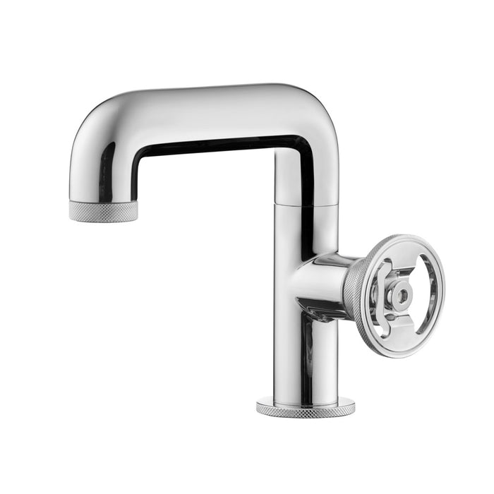GALINDO 7964000 STREM Round Push-Button Basin Tap with Semi-Automatic Outlet