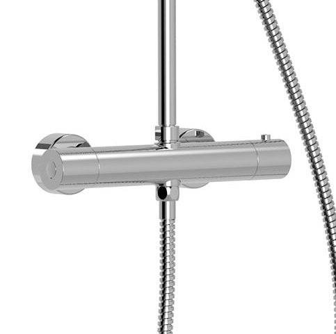 TRES 21639301 BASE-TRES PLUS Large Thermostatic Shower Set 2V Shower