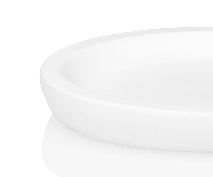 ANDREA HOUSE BA68101 White Ceramic Bathroom Soap Dish