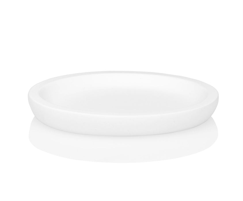 ANDREA HOUSE BA68101 White Ceramic Bathroom Soap Dish
