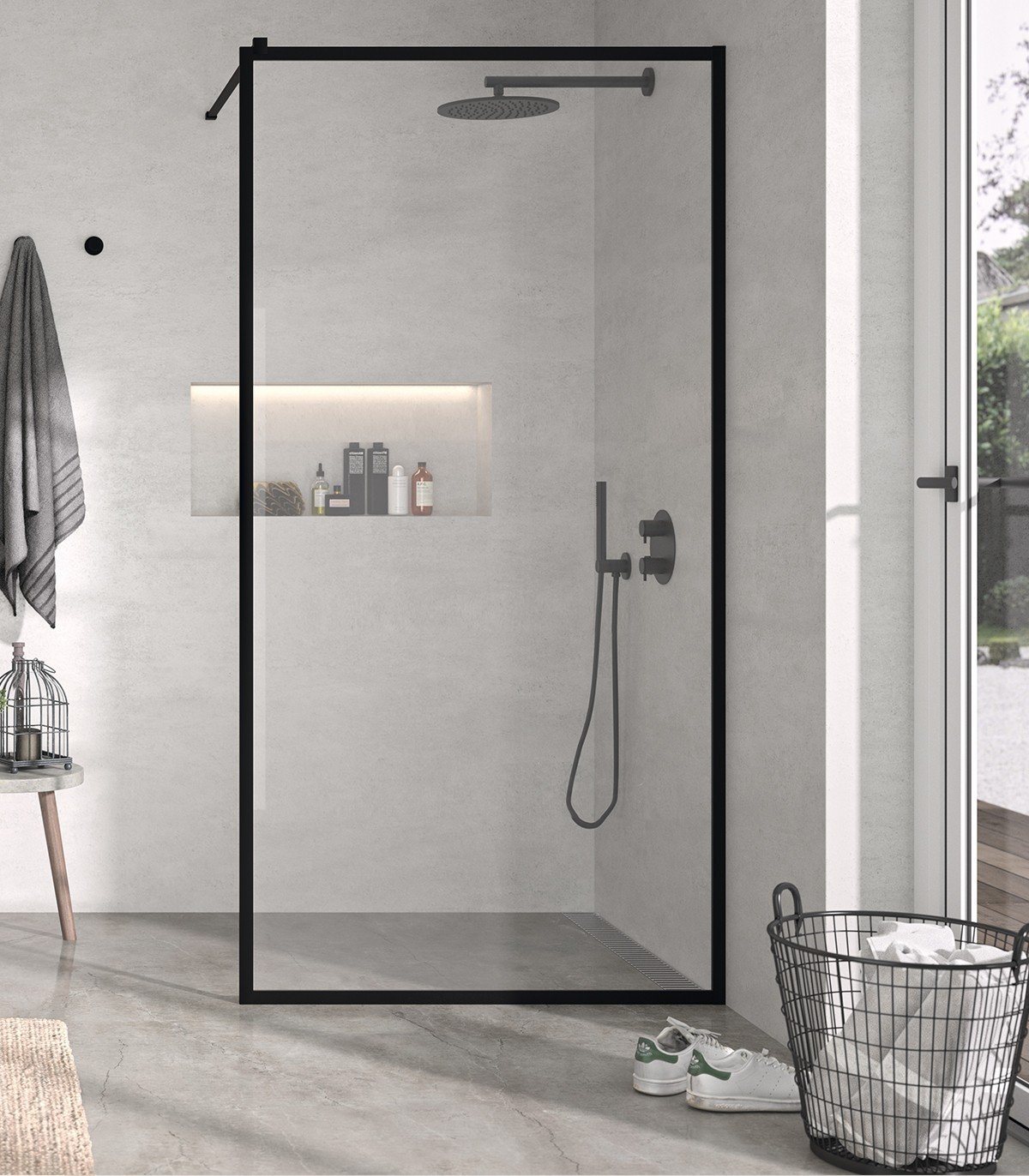 Mamparas de ducha negra para tu baño – Ferrocasa