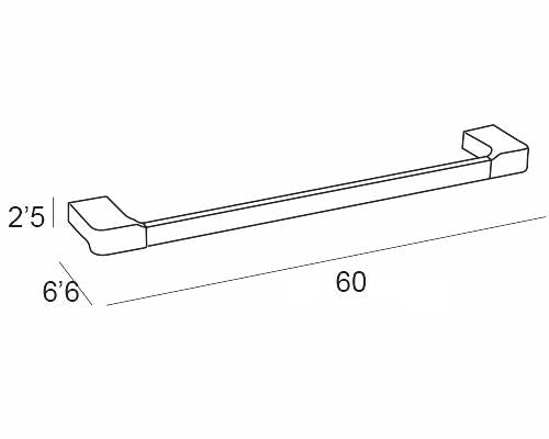 MANILLONS TORRENT 01601075 YASS Toallero Barra 60 cm Blanco Mate