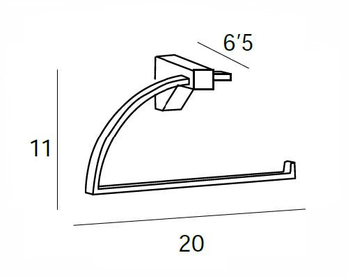 TORRENT HANDLES 05402002 CROMOISTAL Small Chrome Ring