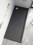BATHROOMS 10 EVOLUTION SLATE Anthracite Acrylic Shower Tray