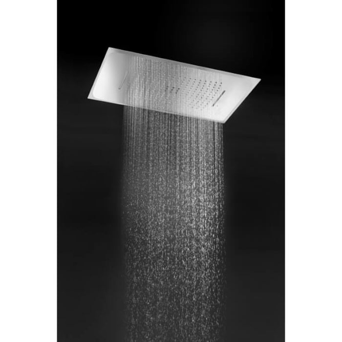 IMEX RDG590/P Rociador Empotrado Rectangular 3 Vías con Premarco Cromo