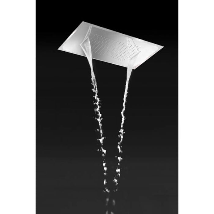 IMEX RDG590/P Rociador Empotrado Rectangular 3 Vías con Premarco Cromo