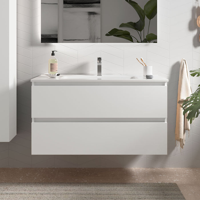 SALGAR BEQUIA Matte White Furniture+Sink