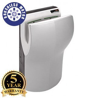 MEDICLINICS M24ACS-DES-I DUALFLOW PLUS BRUSHLESS Automatic Hand Dryer with Outlet and Satin Ionizer