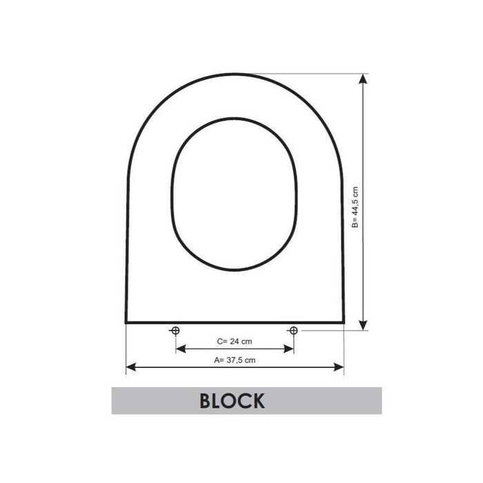 ETOOS 02565108 BLOCK Tapa WC Cifial Blanco