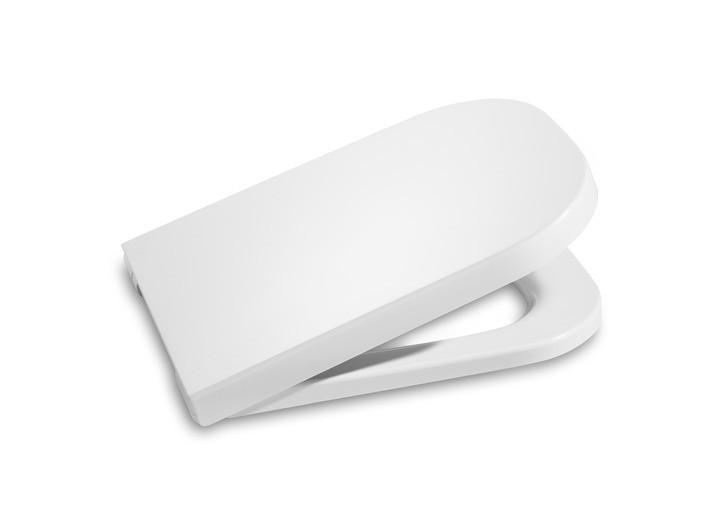 Couvercle De WC Roca THE GAP SQUARE | Blanc, Forme Carrée | Hinges Acier Inox | EasyFix