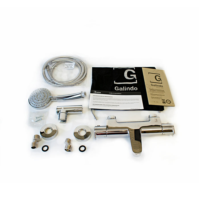 GALINDO 46041000 AROHA Thermostatic Bath-Shower Tap with Cold Body Shower Accessories