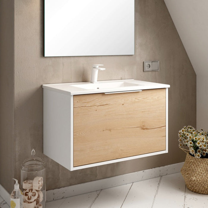 BATHME ONE Bathroom Furniture with Sink 80 cm White